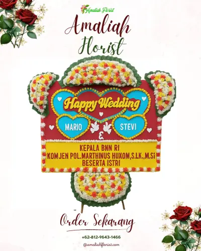 Karangan Papan Bunga Pernikahan di Kota Matsum I